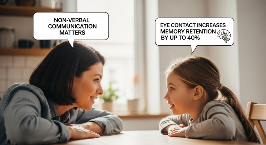 eye contact communication between mother and child
